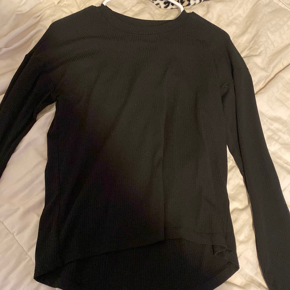 Ribbed Cala Black Longsleeve